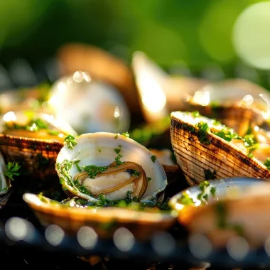 Palourdes au barbecue 
